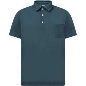 Zegna, Heren, Tops, Blauw, Maat: 2XL Katoen,