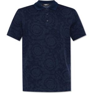 Versace, Heren, Tops, Blauw, Maat: 2XL Katoen,
