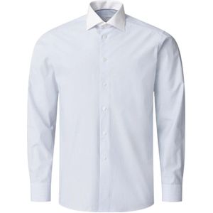 Eton, Heren, Overhemden, Blauw, Maat: L Katoen,