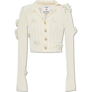 Casablanca, Dames, Truien, Wit, Maat: XS Katoen,