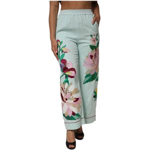 Dolce & Gabbana, Dames, Broeken, Groen, Maat: XS Zijde,