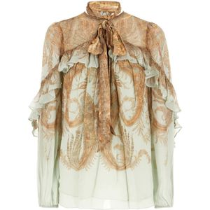 Zimmermann, Dames, Blouses & Shirts, Veelkleurig, Maat: XS Leer,
