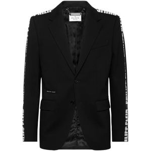 Philipp Plein, Heren, Jassen, Zwart, Maat: L Fleece,