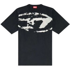 Diesel, Heren, Tops, Zwart, Maat: S Katoen,