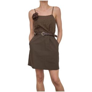 Kocca, Dames, Jurken, Bruin, Maat: S Katoen,