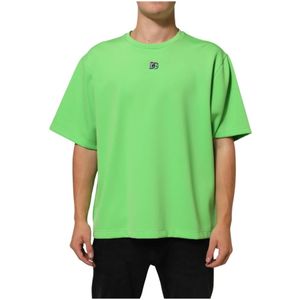 Dolce & Gabbana, Heren, Tops, Groen, Maat: 4XL Polyamide,