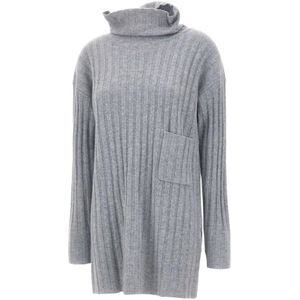 Liu Jo, Dames, Jurken, Grijs, Maat: M Wol,