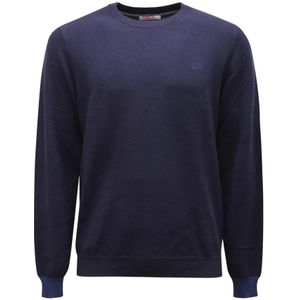 Sun68, Heren, Truien, Blauw, Maat: M Katoen,