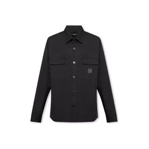Balmain Overhemd met zakken , Black , Heren , Maat: 4XL