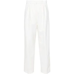 Max Mara, Dames, Broeken, Wit, Maat: XS Wol,
