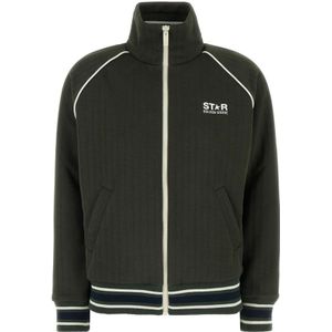 Golden Goose, Dames, Sweatshirts & Hoodies, Groen, Maat: XS Poliester,