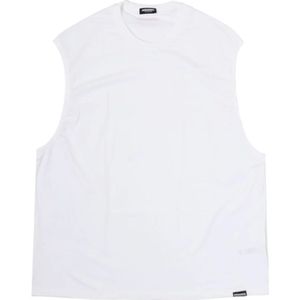 Dsquared2, Heren, Tops, Wit, Maat: L Katoen,
