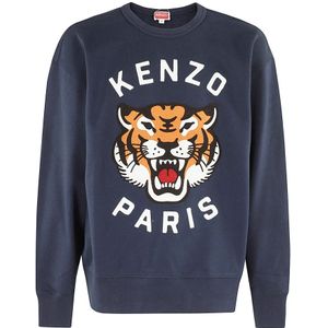 Kenzo, Heren, Sweatshirts & Hoodies, Blauw, Maat: M