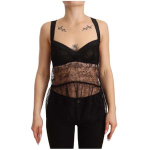 Dolce & Gabbana, Dames, Tops, Zwart, Maat: S Zijde,