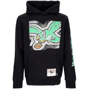 Mitchell & Ness, Heren, Sweatshirts & Hoodies, Zwart, Maat: S Katoen,