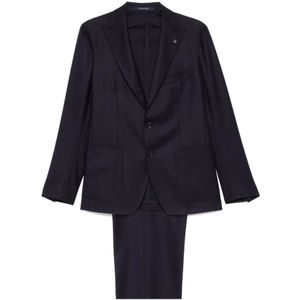 Tagliatore, Heren, Pakken, Blauw, Maat: XL Wol,