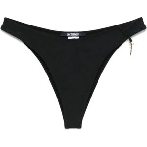 Jacquemus, Dames, Badkleding, Zwart, Maat: L Poliester,