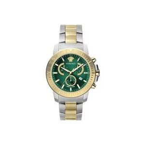 Versace Groen Stalen Quartz Horloge , Yellow , Heren , Maat: ONE Size