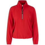 Marc Cain - Sweatshirt - Rood - Dames - Met Rits en Verstelbare Zoom