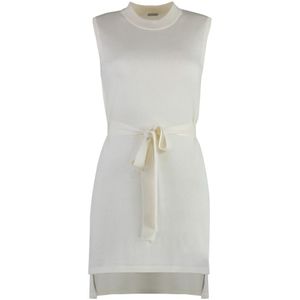 Malo, Dames, Jurken, Beige, Maat: M Katoen,