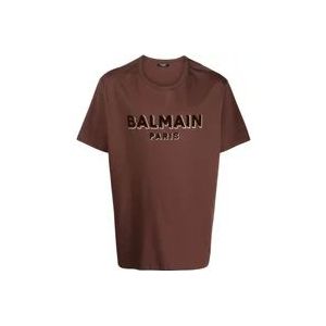 Balmain T-Hemden , Brown , Heren , Maat: 2XL