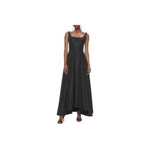 Pinko Elegante zwarte taffeta jurk , Black , Dames , Maat: XS