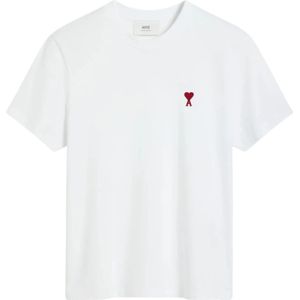 Ami Paris, Heren, Tops, Wit, Maat: M Katoen,