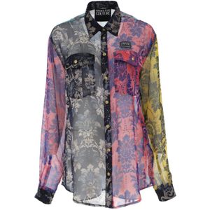 Versace Jeans Couture, Dames, Blouses & Shirts, Veelkleurig, Maat: 2XS