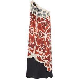 La DoubleJ, Dames, Jurken, Veelkleurig, Maat: M Zijde,