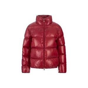 Moncler Rode Abbadia Donsjas , Red , Dames , Maat: M