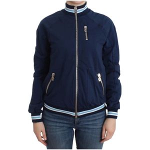 John Galliano, Dames, Sweatshirts & Hoodies, Blauw, Maat: 2XS Katoen,