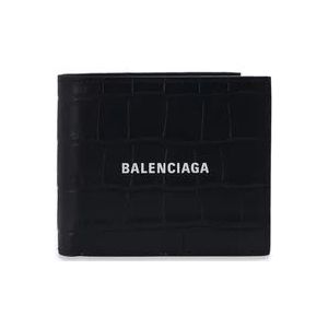 Balenciaga Bifold wallet with logo , Black , Heren , Maat: ONE Size
