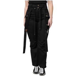 Dolce & Gabbana, Dames, Broeken, Zwart, Maat: XS Katoen,
