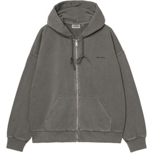 Carhartt Wip, Heren, Sweatshirts & Hoodies, Grijs, Maat: S Katoen,
