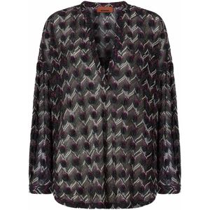Missoni, Dames, Blouses & Shirts, Veelkleurig, Maat: S Viscose,