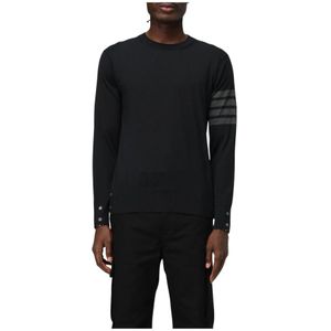 Thom Browne, Heren, Truien, Zwart, Maat: S