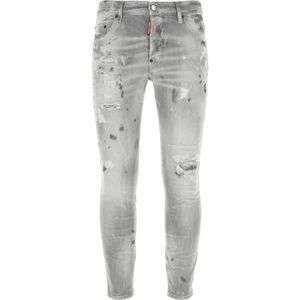 Dsquared2 Stretch Denim Skater Jeans , Gray , Heren , Maat: M