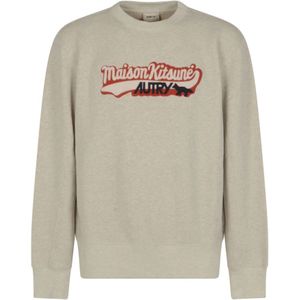 Autry, Heren, Sweatshirts & Hoodies, Beige, Maat: S
