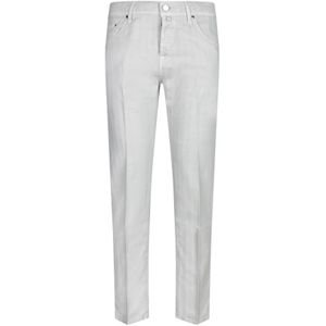 Jacob Cohën, Heren, Broeken, Wit, Maat: W31 Katoen,