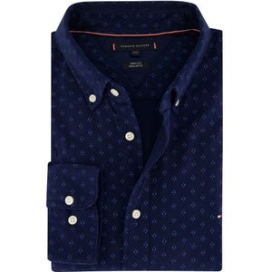 Tommy Hilfiger, Heren, Overhemden, Blauw, Maat: 7XL Katoen,