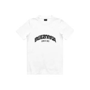 Balenciaga Wit Zwart Aansluitend T-Shirt , White , Dames , Maat: M