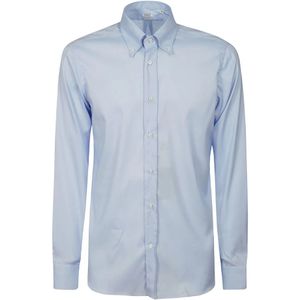 Borriello Napoli, Heren, Overhemden, Blauw, Maat: XL Katoen,