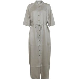 Loulou Studio, Dames, Jurken, Grijs, Maat: S Zijde,