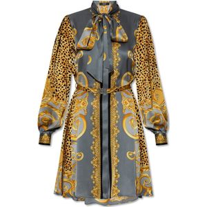Versace, Dames, Jurken, Veelkleurig, Maat: S Zijde,