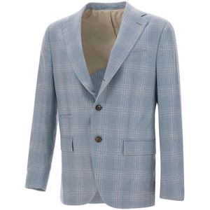 Eleventy, Heren, Jassen, Blauw, Maat: XL Zijde,