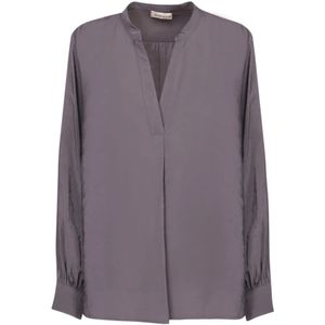 Blanca Vita, Dames, Blouses & Shirts, Grijs, Maat: S Viscose,