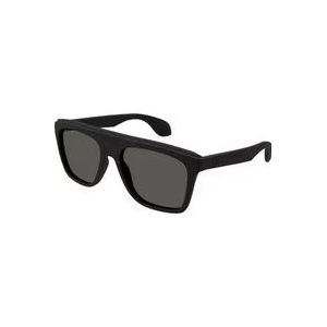 Gucci Vierkante zonnebril donkergrijze lenzen , Black , Dames , Maat: 57 MM