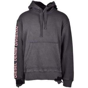 Diesel, Heren, Sweatshirts & Hoodies, Grijs, Maat: S Katoen,