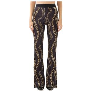 Versace Jeans Couture, Dames, Broeken, Zwart, Maat: XS Poliester,