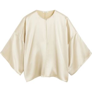 By Malene Birger, Dames, Blouses & Shirts, Beige, Maat: S Zijde,